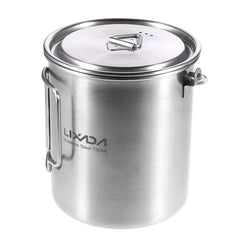 LIXADA 750ml Stainless Steel Camping Mug with Lid & Foldable Handle