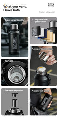 2L Stainless Steel Insulated Thermos Bottle – Hot & Cold Drink Vacuum Flask