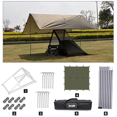 Airy Mesh Ultralight 1-Person Tent – Quick Setup Mosquito-Proof Camping Shelter