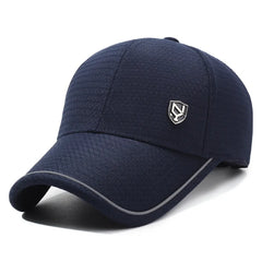 Men’s Summer Breathable Baseball Cap – Black Outdoor Sun Hat 56–60cm