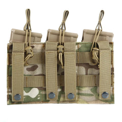 Tactical Triple Mag Holder – Open-Top MOLLE Magazine Pouch for M4/M16/AK