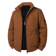 Men’s Thick Warm Winter Parka – Cotton Padded Casual Stand Collar Jacket