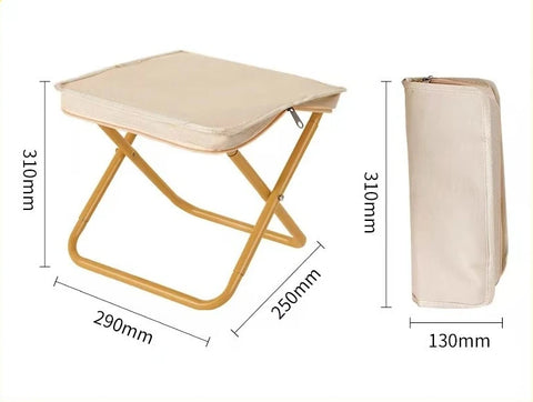 Foldable Backpack Stool – Portable Outdoor Fishing & Camping Chair with Storage Bag