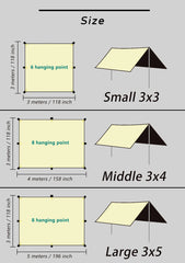 Black Coated Camping Tarp – 99% UV Block Waterproof Sun Shelter Canopy