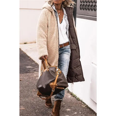 Women’s Winter Hooded Quilted Puffer Jacket – Reversible