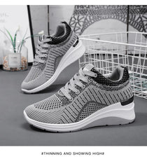 2025 Women’s Vulcanized Sneakers – Platform Walking Flats (Plus Size)