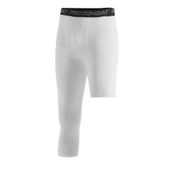 Men’s One-Leg Basketball Compression Tights – Athletic Base Layer Pants