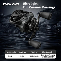 ThunderHawk 7.0:1 Baitcasting Reel – Ultralight, 4.5kg Drag, 5+1 Bearings, Saltwater Ready