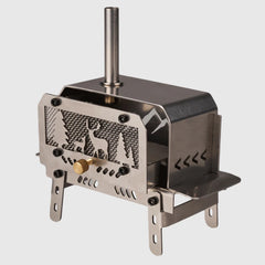 Portable Mini Folding Charcoal Stove – Stainless Steel Outdoor Fire Pit & Wood Burner for Camping