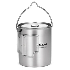 LIXADA 750ml Stainless Steel Camping Mug with Lid & Foldable Handle