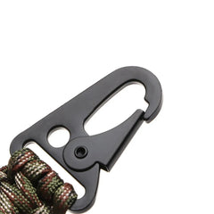 Outdoor Paracord Keychain Carabiner – Survival Kit with Bottle Opener & Rope Tools