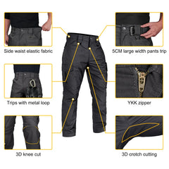 IDOGEAR BSR Men’s Flex Tactical Pants – Lightweight Stretch Cargo Trousers 3213