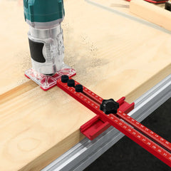 3-in-1 Router Groove & Circle Cutting Jig – Adjustable Aluminum Woodworking Bracket