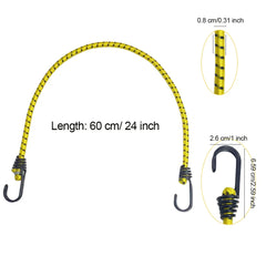 6pcs Elastic Bungee Cord Set – High-Elasticity Tie Down Straps for Camping, Bikes & Cars