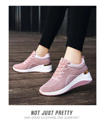 2025 Women’s Vulcanized Sneakers – Platform Walking Flats (Plus Size)