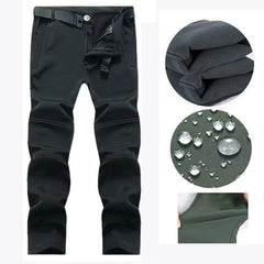 Men’s Waterproof Softshell Fleece Jacket & Pants Set – Outdoor Winter Sportswear