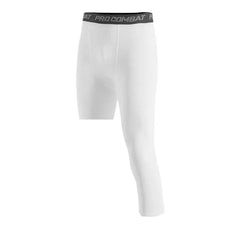 Men’s One-Leg Basketball Compression Tights – Athletic Base Layer Pants
