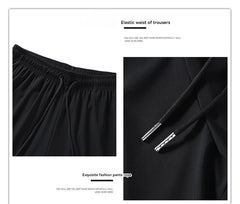 Men’s Ice Silk Quick-Dry Pants – Lightweight, Elastic, and Breathable Summer Trousers