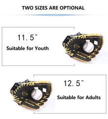 Pro Leather Baseball Gloves – 11.5"/12.5" Youth & Adult Training Mitt