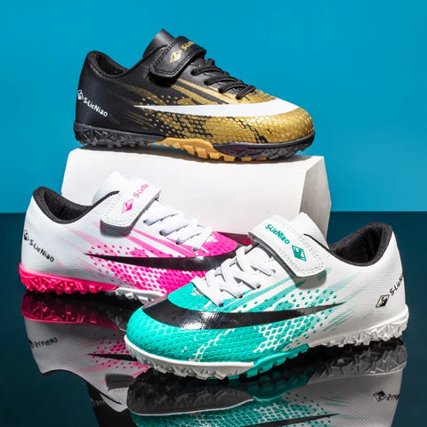 Kids Firm Ground Soccer Cleats – Lightweight Boys & Girls Outdoor Training Football Shoes