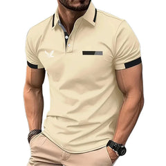 Men’s Golf Polo – Casual Color Block Short Sleeve