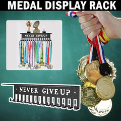Sports Medal Display Rack – Metal Hanger for Ribbons & Medals