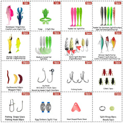 Multi-Lure Fishing Kit with Tackle Box – 83 to 409pcs