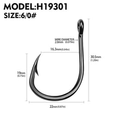 10Pcs High Carbon Steel Barbed Fishhooks