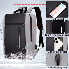 Men’s Waterproof Business Laptop Backpack with USB Port – 15.6 Inch