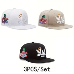 Unisex LA Embroidery Baseball Cap – Adjustable Snapback Hat
