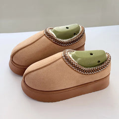 2025 Platform Fluffy Slippers – Unisex Winter Plush