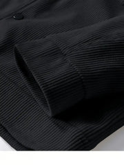 2025 Men’s Autumn Corduroy Lapel Jacket – Japanese Style Loose Trendy Coat