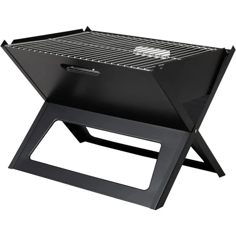 Portable Notebook BBQ Grill – Foldable Charcoal Barbecue Stove for Outdoor Camping & Picnics