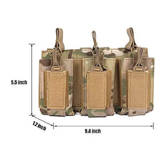 Tactical Triple Mag Holder – Open-Top MOLLE Magazine Pouch for M4/M16/AK