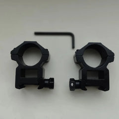 2PCS Scope Mount Rings — 25.4/30mm for 11mm & 20mm Dovetail/Picatinny + Flashlight Mount