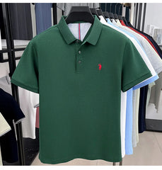 Men’s Luxury Cotton Polo – Pony Embroidery Short Sleeve