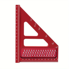 3D Multi-Angle Aluminum Measuring Ruler – 45°/90° Woodworking Square