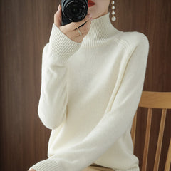2025 Women’s Turtleneck Knit Sweater – Thick Warm Autumn/Winter Pullover
