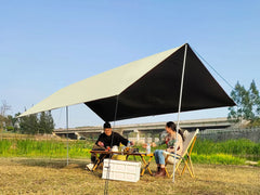 Black Coated Camping Tarp – 99% UV Block Waterproof Sun Shelter Canopy