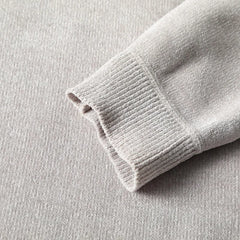 Men’s Fleece-Lined Knit Sweater – Warm Wool O-Neck Autumn/Winter Pullover