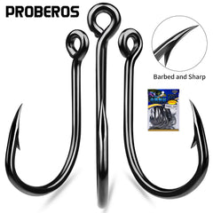 10Pcs High Carbon Steel Barbed Fishhooks