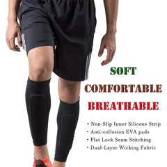 Soccer Shin Guard with Calf Sleeve – Youth & Adult Protective Pads