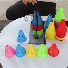 20/40/60PCS Colorful Windproof Training Marker Cones – Soccer, Skating & Multi-Sport Equipment