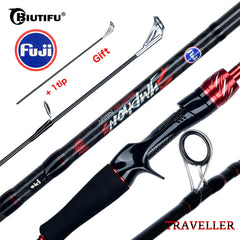 BIUTIFU Traveller Carbon Fishing Rod – Spinning/Casting Fuji Lure Rod 1.8–3.0m
