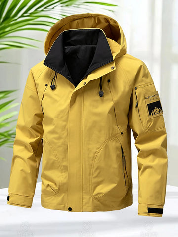 Men’s Waterproof Softshell Hooded Jacket – Outdoor Windbreaker