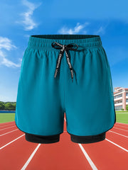 Men’s 2-in-1 Running Shorts – Quick Dry Double Layer Gym Shorts