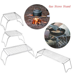 Portable Folding Campfire Grill Stand – Multifunction Outdoor BBQ Rack & Stove Support