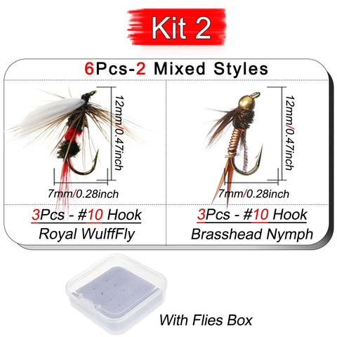 Mixed Fly Fishing Lures 6pcs