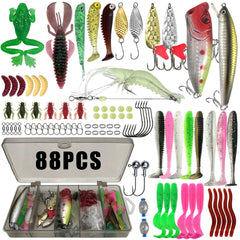Multi-Lure Fishing Kit with Tackle Box – 86 to 366pcs