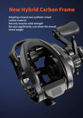 ThunderHawk 7.0:1 Baitcasting Reel – Ultralight, 4.5kg Drag, 5+1 Bearings, Saltwater Ready